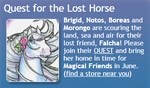 "Quest for the Lost Horse" on the Classic Bella Sara Website